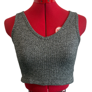 American Eagle Outfitters Gray Knit Crop Top SM122